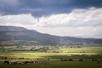 Panorama countryside near Edinburgh