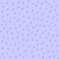 Abstract simple seamless texture with hand drawn victory sign, tick, check mark