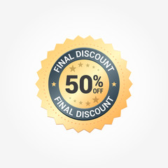 Final Discount 50% Off Medal