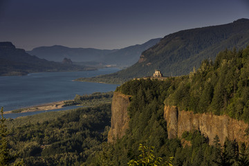 The Art Deco styled Vista House overlooks Oregon's Columbia River Gorge