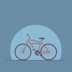 Illustration of a bicycle. flat style. A bike.