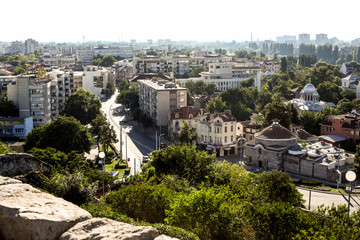 Fototapeta na wymiar Panoramic view of city of Plovdiv
