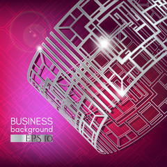 3d geometric figure. Abstract background. Modern technology. Business background.