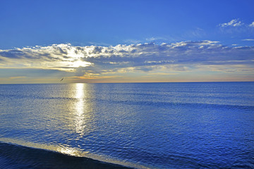 Camargue, alba sulla spiaggia.