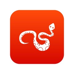 Black snake icon digital red