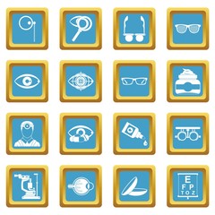 Ophthalmologist tools icons azure