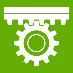 One gear icon green