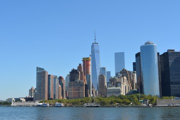 Fototapeta na wymiar Manhattan, NY, new york skyline, one world trade center