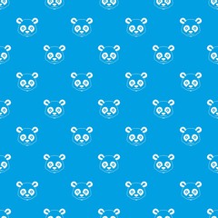 Head of panda pattern seamless blue