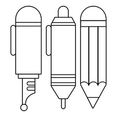 Stationery icon, outline line style