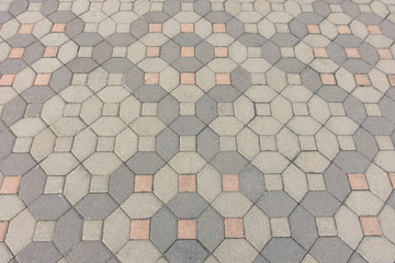 Brick block floor background for texture.