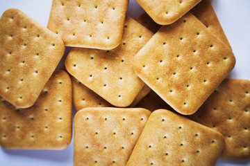 Cracker cookies close up