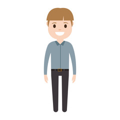 cartoon man standing icon over white background vector illustration