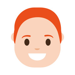 cartoon man face icon over white background colorful design  vector illustration