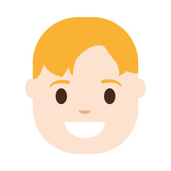 cartoon man face icon over white background colorful design  vector illustration