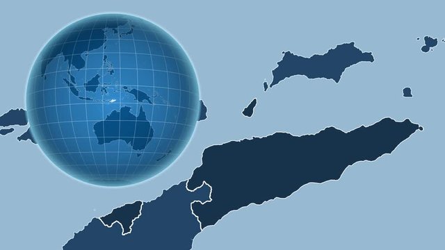 East Timor and Globe. Solids