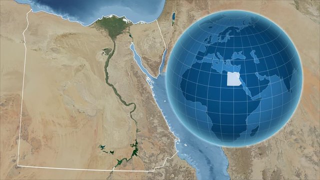 Egypt and Globe. Satellite