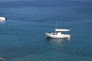 Fototapeta na wymiar Greek Island Fishing Boats