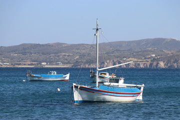Naklejka na ściany i meble Greek Island Fishing Boats