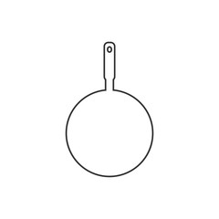 Pan cooking, vector line design icon