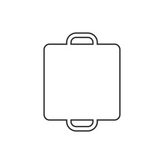 Pan cooking, vector line design icon