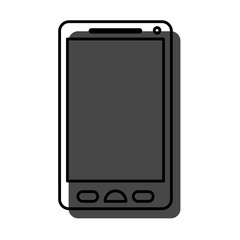 watercolor silhouette of smartphone icon