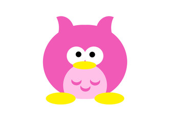 Owl 　on white background