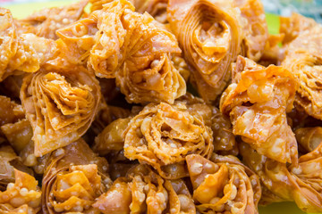 Eastern dessert honey baklava