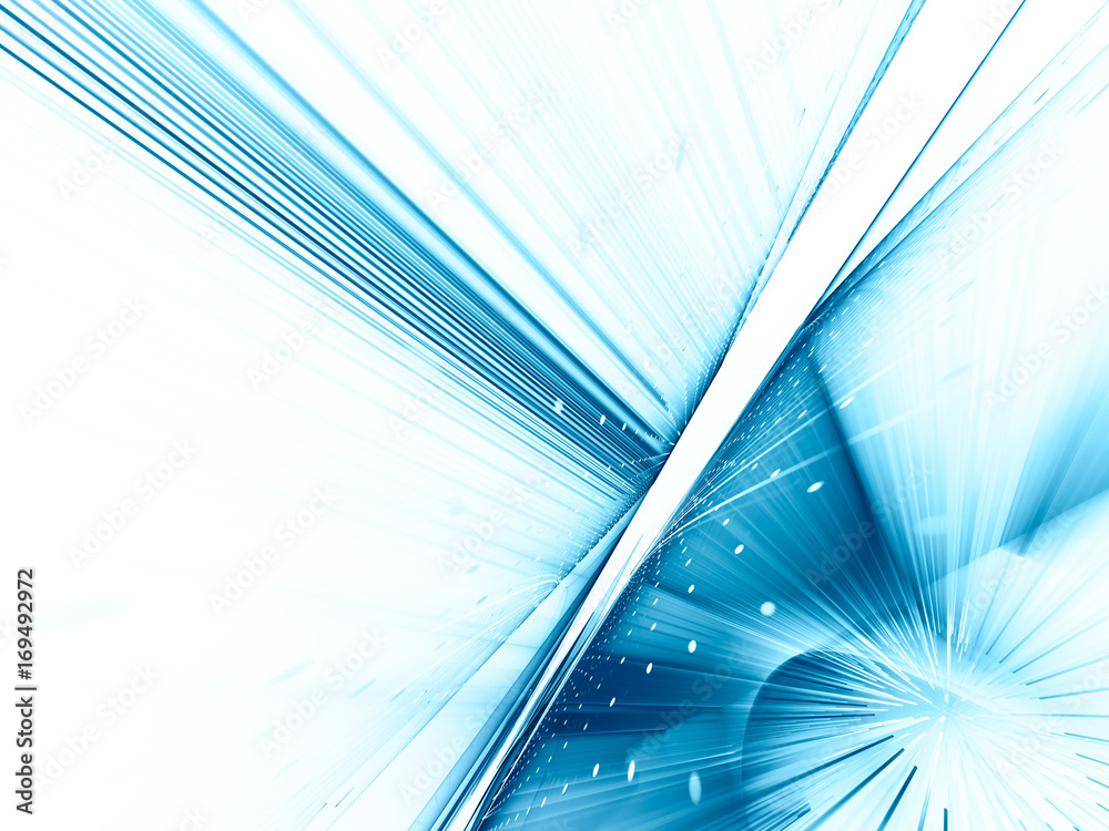 Aufkleber Abstract background. Fractal graphics series. Three-dimensional composition of dots and beams.