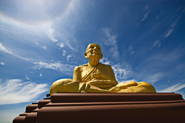 Biggest statue of Luang Pu Thuat at was one of the most famous Buddhist monks during Rattanakosin Period.