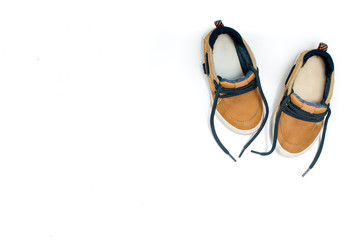 a pair of shoes on the white background