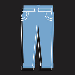 Pants in doodle style icons vector illustration for design and web isolated