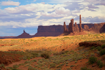 Totem pole in  Monument Valley