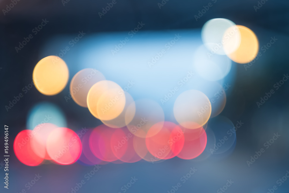 Poster Blur soft abstract bokeh blur background light.