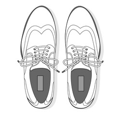 men shoes illustration isolated