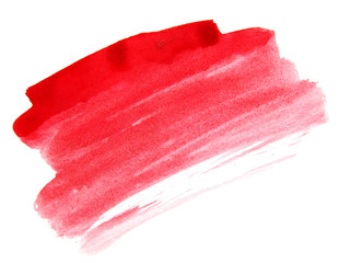 Red watercolor brush ink