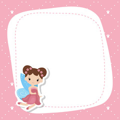 Greeting card with cute fairy.