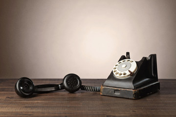 Old black phone.