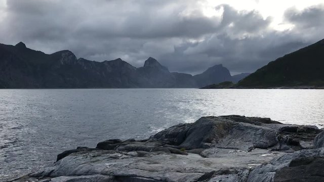 View from Knuten peak, Mefjordvaer, Senjahopen, Norway