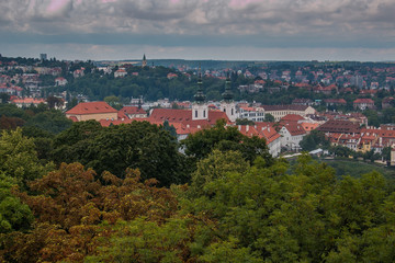 Fototapeta na wymiar Veduta panoramica di Praga e del monastero di Strahov