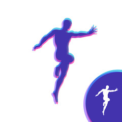 Model of Man. Human Body. Design Element. Vector Illustration. 