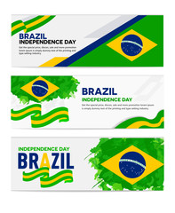 Brazil independence day abstract background design coupon banner and flyer, postcard, celebration vector illustration