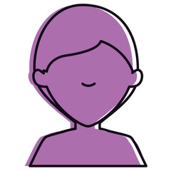 young man shirtless avatar character vector illustration design