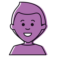 young man avatar character vector illustration design