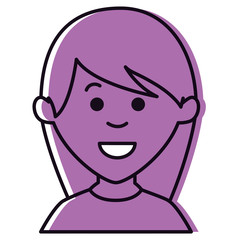 beautiful woman avatar character vector illustration design