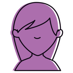 Obraz premium beautiful woman shirtless avatar character vector illustration design