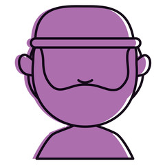 young man shirtless avatar character vector illustration design