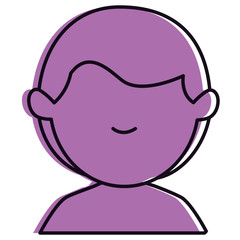 young man shirtless avatar character vector illustration design
