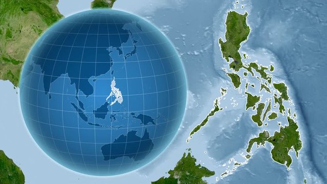 Philippines and Globe. Satellite