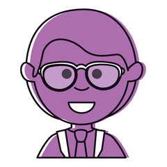 elegant businessman avatar character vector illustration design